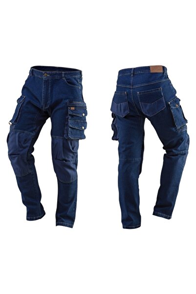 NEO Tools Pantaloni de lucru NEO lungi din denim cu 5 buzunare, mărime L 81-2...