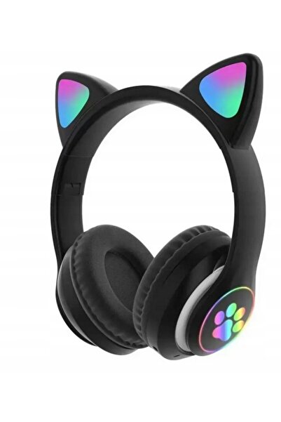 NO BRAND CĂȘTI GAMING FĂRĂ FIR, CU MICROFON, CU URECHI DE PISICĂ