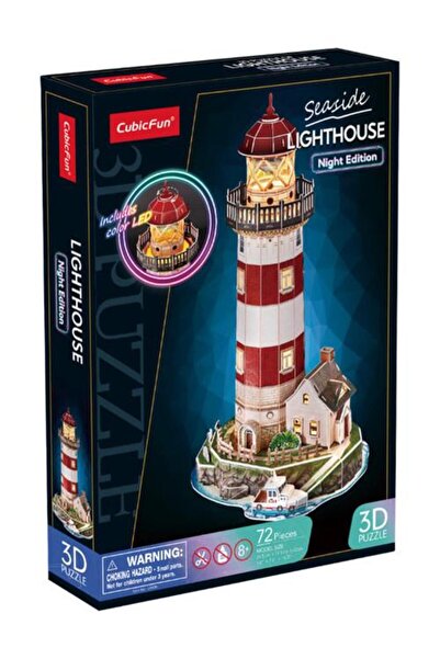 NO BRAND Puzzle 3D LED - Distracție Cubică - 72 de piese. versiune de noapte ...