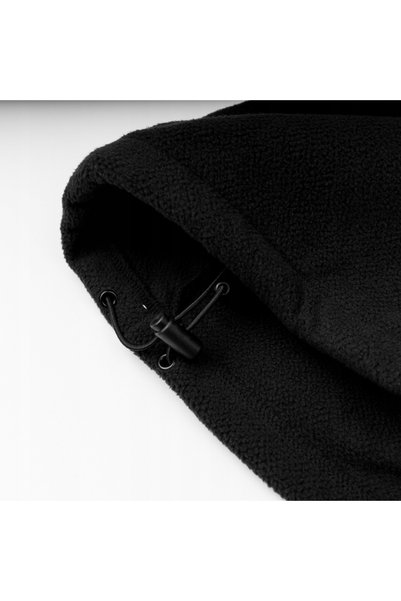 PROSTO Hanorac bărbătesc cu jumătate de fermoar, din fleece, negru Nero, M