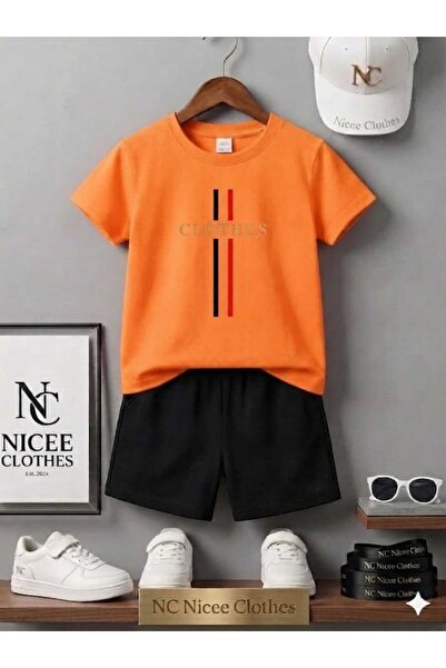 Leto Lykia Summer Children's T-Shirt Shorts Unisex (Red Black Striped Clothes...