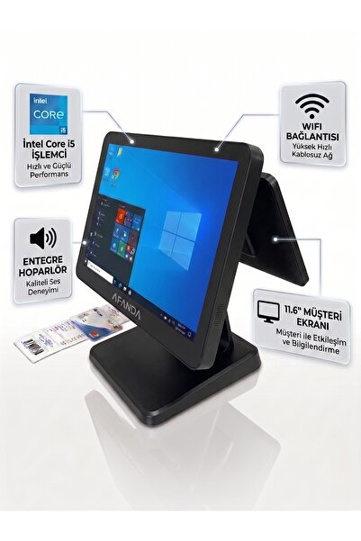 AFANDA AF-1560 Titan Dual i5 8GB RAM 120GB SSD Çift Ekran Dokunmatik POS Term...