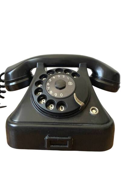 Web Siyah Renkli Antika Nostaljik Bakalit Kasa Çevirme Kadranlı Telefon