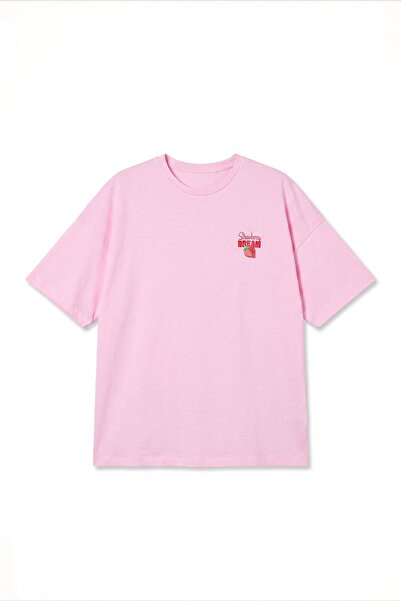 Hiccup Tricou oversized cu imprimeu și guler rotund