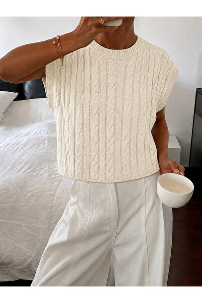 moda mh Women's Knitted Patterned Knitwear Sweater