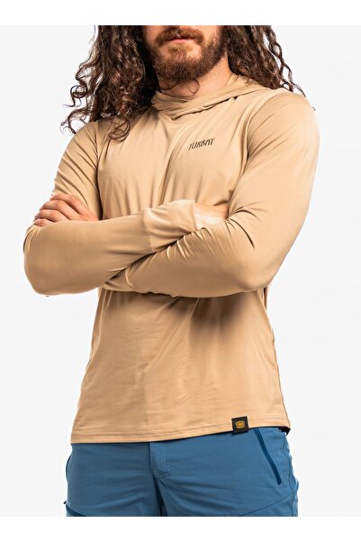 NO BRAND Tricou termic cu glugă Turbat Hike Lite LS - corn nisip L