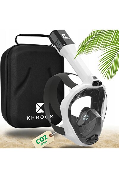 NO BRAND Mască pentru scufundări cu tub khroom SEAVIEW PRO neagră
