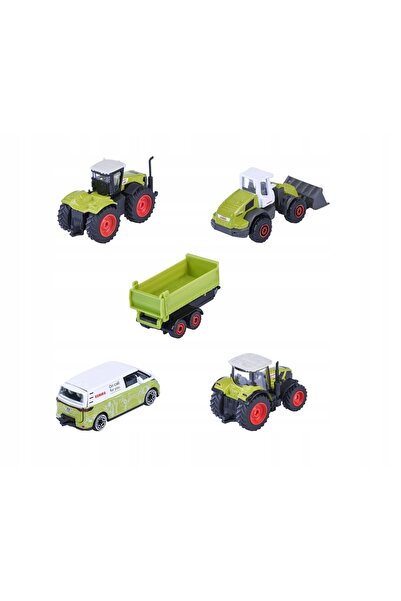 Majorette CLAAS Set de 5 piese FARMA, Încărcător frontal nou pentru tractor, ...