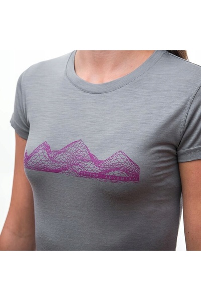 NO BRAND Tricou de damă Sensor Merino Active PT cu mânecă scurtă - gri munte M