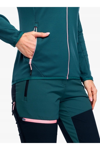 CMP Hanorac cu fermoar de damă Zyphera - verde trek 38 (S)