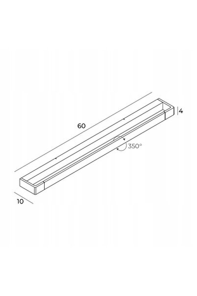 NO BRAND Aplică LED de perete 18W 60cm albă reglabilă IP44 Maxlight
