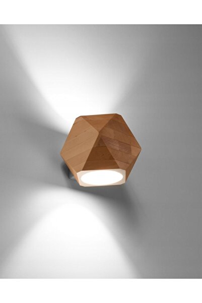 NO BRAND Aplică de perete din lemn natural WOODY, 1xG9, 40W, IP20, Sollux Lig...