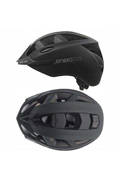Enero Cască de bicicletă MTB cu lumină, reglabilă, ventilată, mărime M (54-58cm)