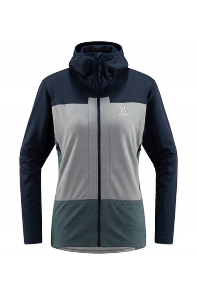 NO BRAND Haglofs ROC Flash Mid Hood Hanorac cu fermoar pentru femei - Tarn Bl...