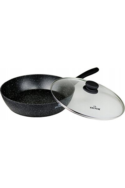 NO BRAND Tigaie adâncă pentru prăjit cu capac, 30 cm, antiaderentă, cu înveli...