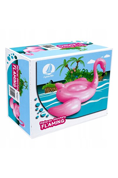 NO BRAND Flaming gonflabil MARE – cerc de înot cu scaun-saltea, 217x200 cm