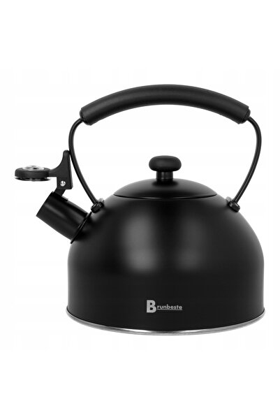 Brunbeste Fierbător din oțel cu fluier, pentru inducție, 2.2L, negru mat