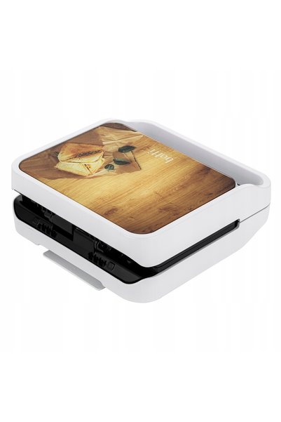 NO BRAND Aparat de făcut sandvișuri Botti Crusty Tost Wood 750W Alb 4 felii d...