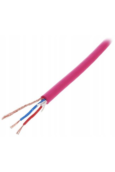 NO BRAND Cablu microfon profesional snake roz 3 m conectori XLR lipiți manual...