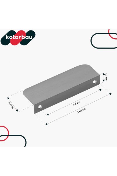 NO BRAND 116 mm 10 Bucăți Mâner de tragere modern din aluminiu argintiu pentr...