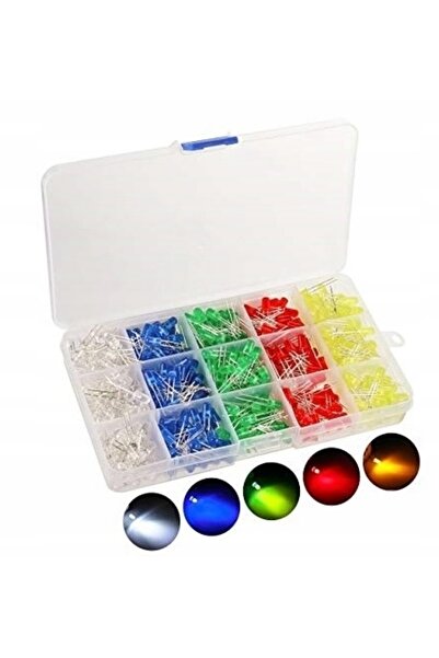 NO BRAND SET de 1000 de diode LED de 3 mm, MAT, cutie (4918)