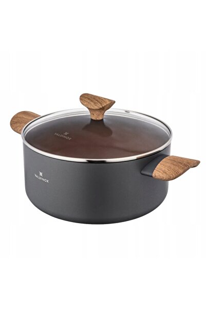 NO BRAND Oală pentru inducție cu capac, strat antiaderent, Valdinox Morgan 4,4 l