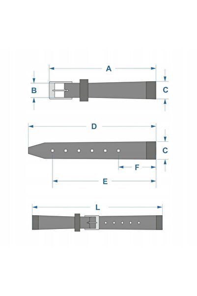 NO BRAND HIRSCH Duke M - MARO AURIT - 12mm - Curea de ceas din piele