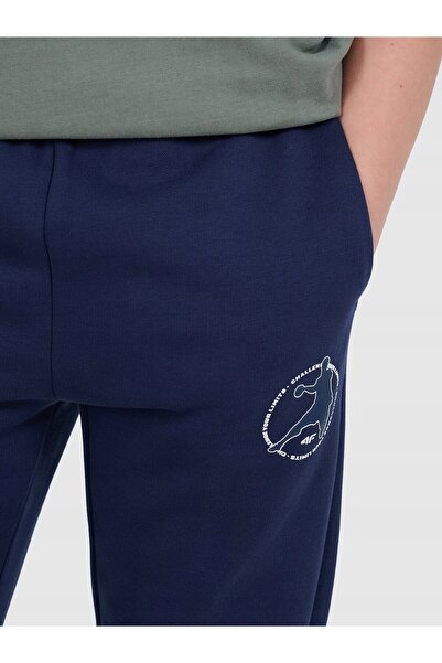4F Pantaloni de trening pentru băieți M1258, culoare bleumarin, înălțime 146 cm