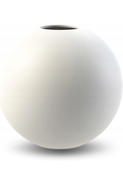 NO BRAND Vază ceramică circulară 20 cm albă scandinavă