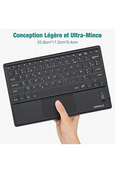 NO BRAND Tastatură Bluetooth DIAFIELD 1byone cu touchpad subțire pentru lapto...