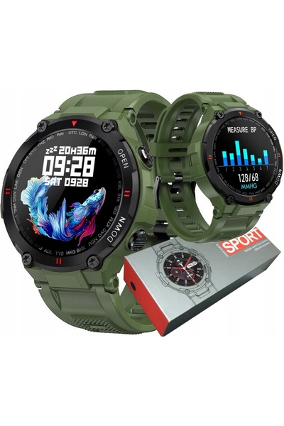 SENSORR Ceas militar Smartwatch Monitor ritm cardiac Apeluri Meniu polonez Ba...