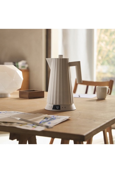 NO BRAND Alessi PLISSE Fierbător electric 1.7 l cu control al temperaturii / Alb