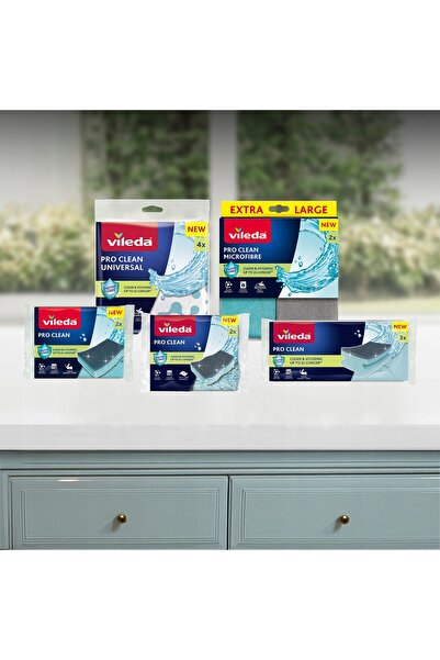 Vileda Lavetă din microfibră cu enzime Pro Clean Set 6x2 bucăți