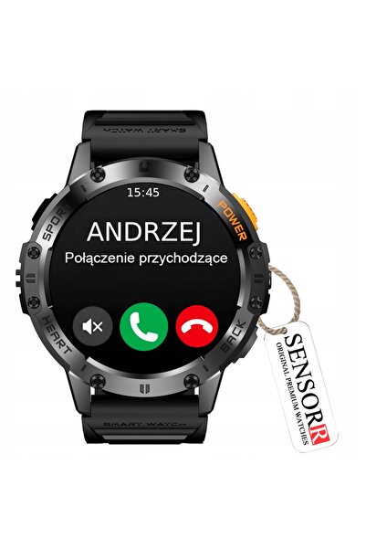 SENSORR SMARTWATCH Ceas bărbătesc LANTERNĂ Tensiune arterială APELURI 530mAH ...
