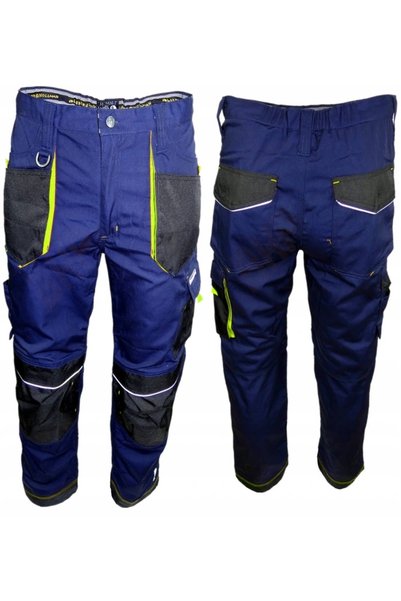 NO BRAND Pantaloni de lucru montersky, din pânză întărită, cu buzunare Cordur...