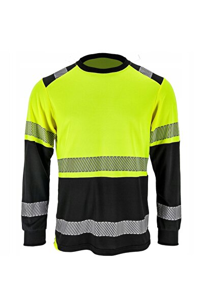 Reis Tricou reflectorizant de avertizare, tip plasă, cu mânecă lungă, mărimea L.