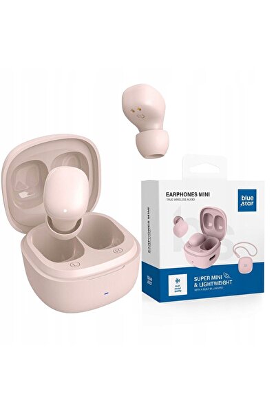 NO BRAND Căști wireless BLUE STAR / stereo Bluetooth TWS Mini A19 roz