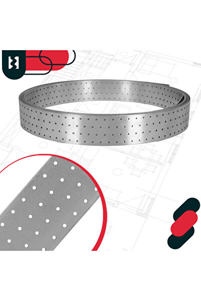 NO BRAND 80X2 MM 10 M BANDĂ DE MONTAJ DIN OȚEL PERFORAT GALVANIZAT, REZISTENT...
