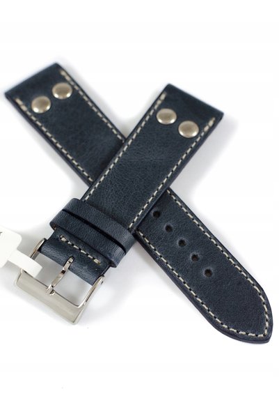 NO BRAND LAVVU Pilot LSUAL22 - 22mm - ALBASTRU MARIN - Curea de ceas din piele