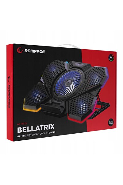 Rampage AD-RC13 BELLATRIX suport de răcire pentru laptop 15-17 " RGB reglabil.