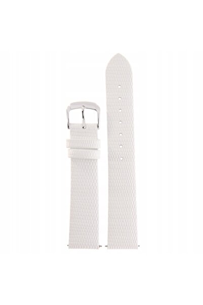 NO BRAND HIRSCH Lizardgrain - 18mm - ALB - Curea de ceas din piele