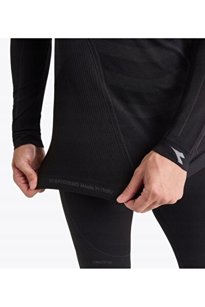 NO BRAND Tricou de compresie Diadora Stratozero cu guler înalt, negru, XS/S