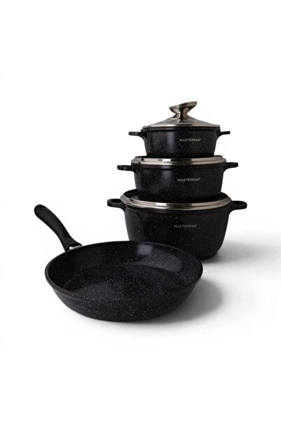 Masterpan Set de oale 7 El. Capac de tigaie cu inducție, cu înveliș de marmură