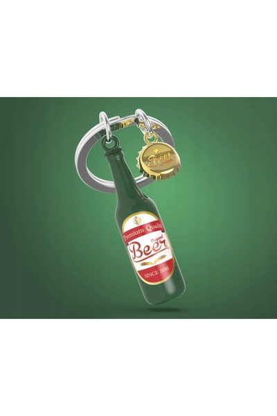 NO BRAND Breloc metalmorfos sticlă de bere beertime