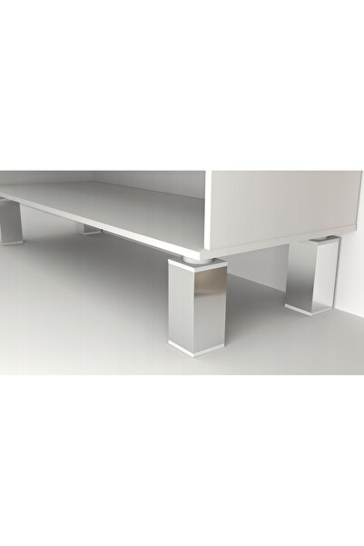 NO BRAND 8 x Picior reglabil pentru mobilier, H 80 mm, cromat