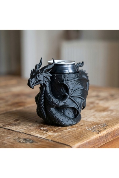 NO BRAND DRAGON GUARDIAN Suport decorativ pentru cutie de băuturi 60 MM Negru