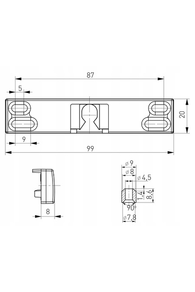 NO BRAND Zăvor pentru balcon, zăvor mâner ușă balcon, broască tip palat ALB