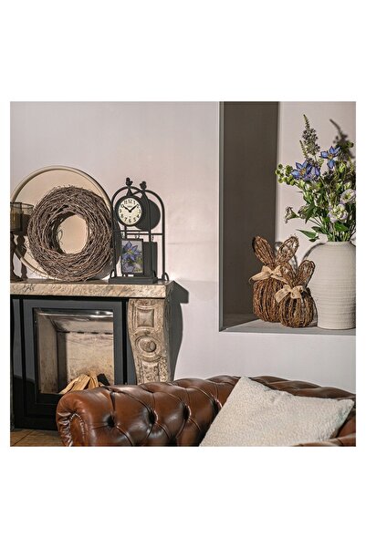 NO BRAND Figurină decorativă Ou cu urechi, maro natural, 29 cm