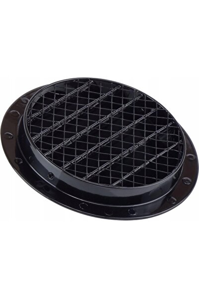 NO BRAND Grilă de ventilație de perete rotundă din aluminiu cu plasă neagră F...