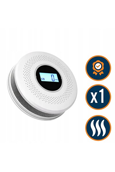 NO BRAND Detector de fum și monoxid de carbon alb, senzor wireless eficient